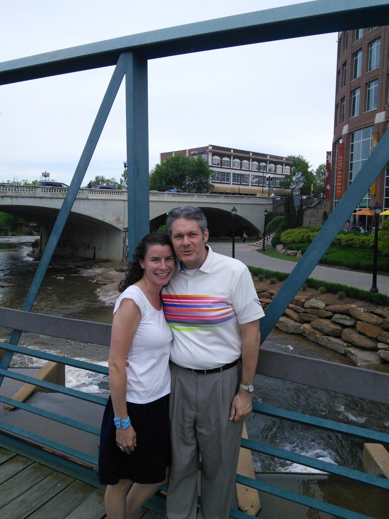 Scott and Sara at Falls Park, Greenville, SC