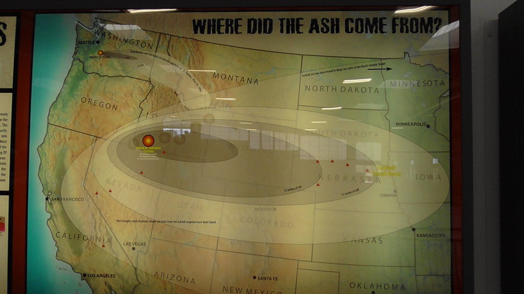 Map of ash fall from the eruption