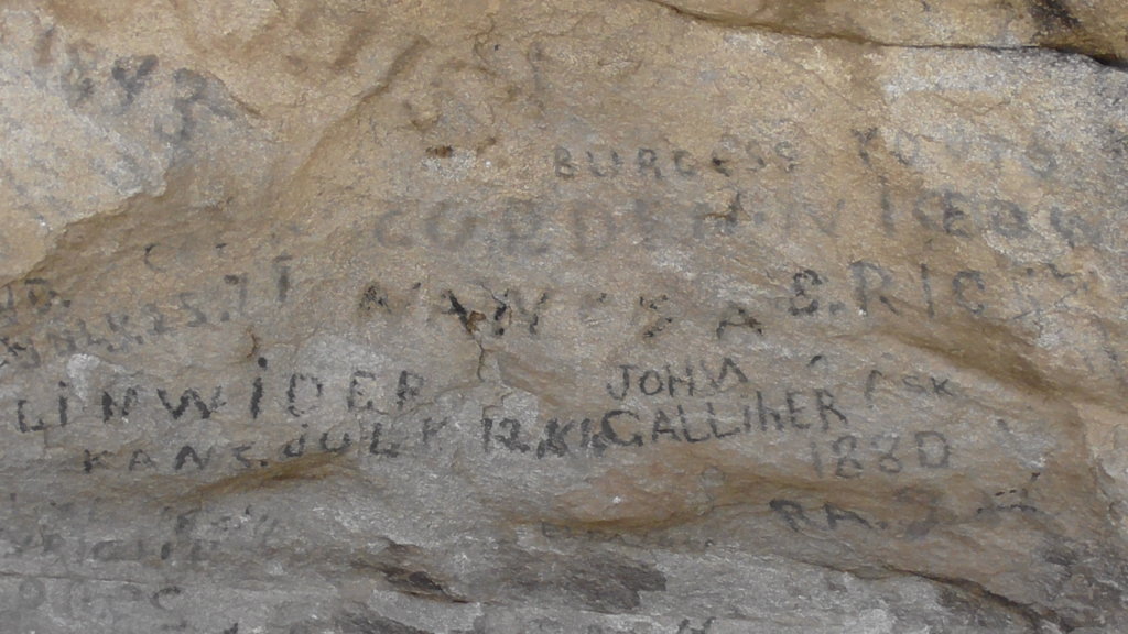 Pioneer signatures, City of Rocks National Reserve, Idaho