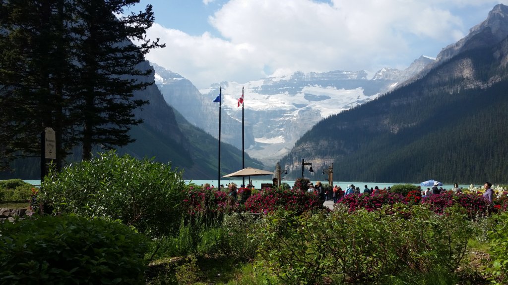 View from our Lunch table, Lake Louise, Banff National Park, Alberta