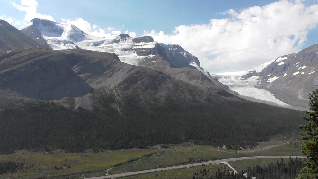 Hilda Glacier and Athabasca Glacier, Jasper National Park, Alberta