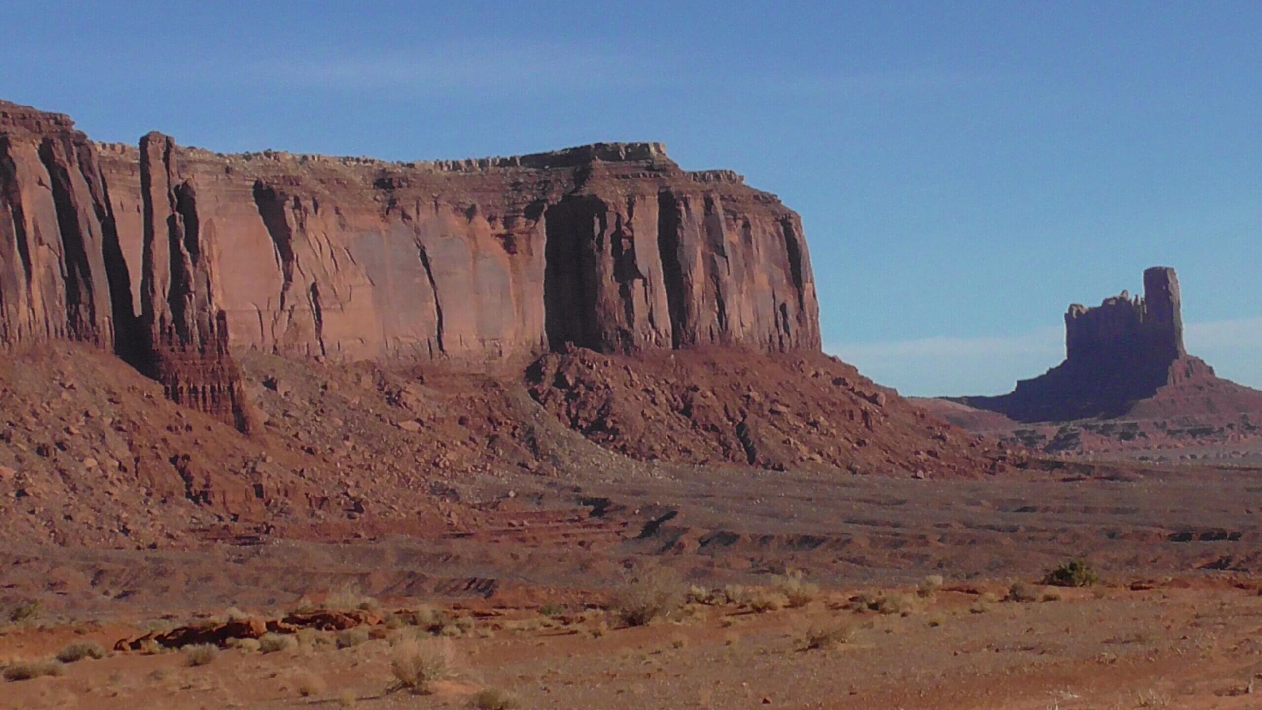Sentinel Mesa (Sentinel on left) and Cathedral