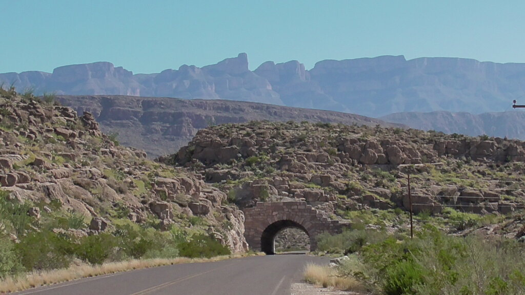Tunnel on the way to the east side of Big Bend National Park